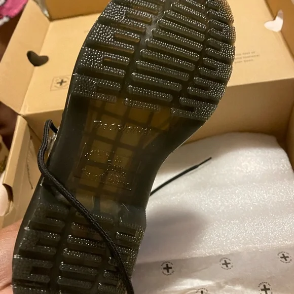 New Dr Martens smooth leather leopard 1460 boots doc martens lace up black/white - Picture 4 of 10